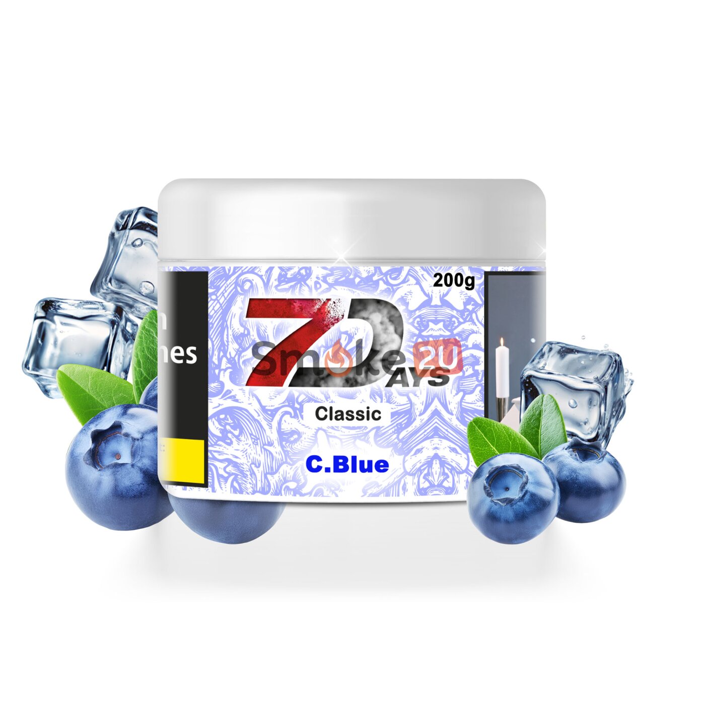 7 Days Shisha Tabak (200g) C. Blue Smoke2u, 24,90