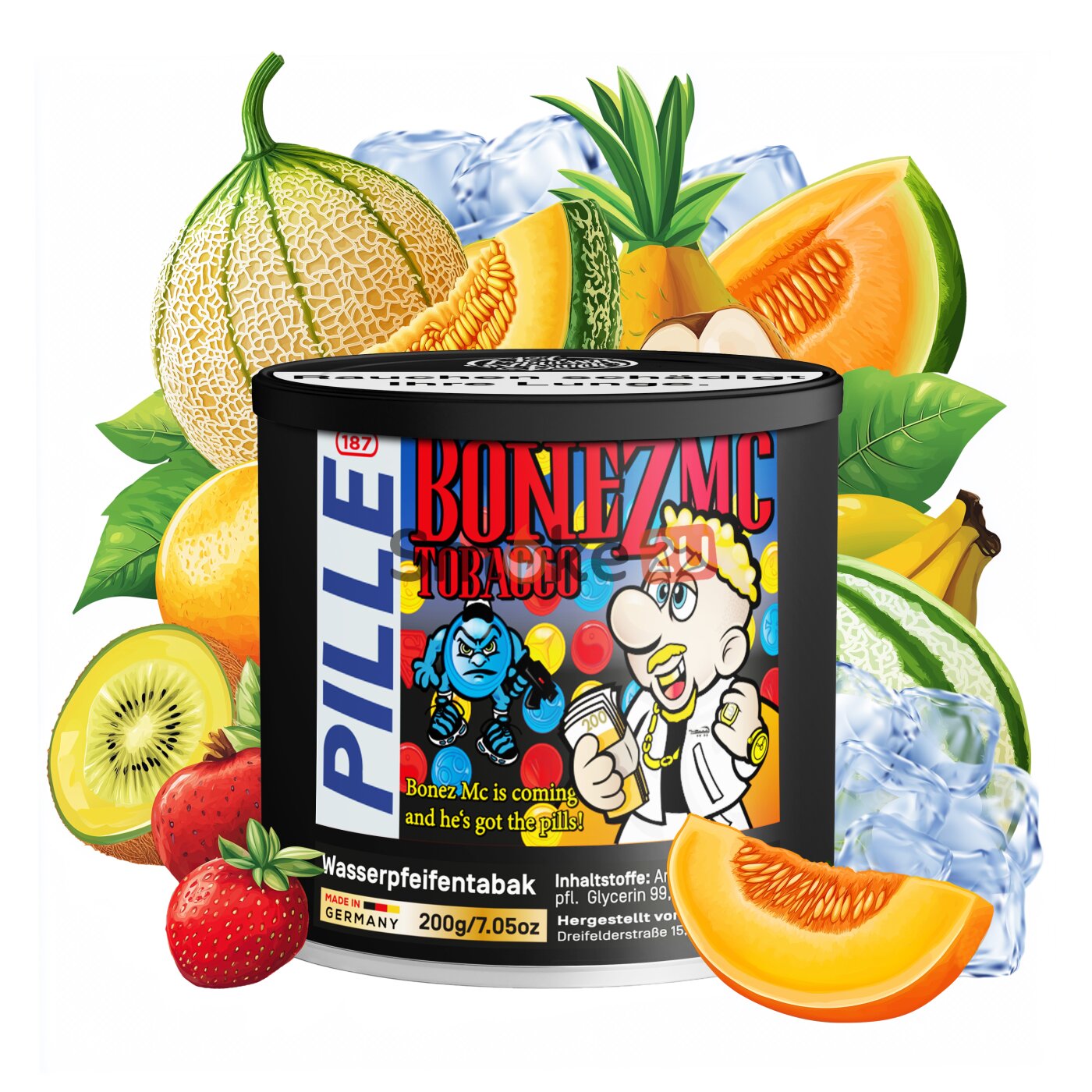 elfbar elfa kaufen 187 Tobacco Bonez MC Pille – Fruchtiger Shisha Tabak main image 1