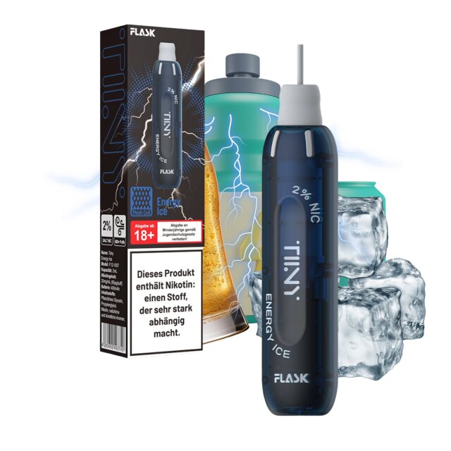 Flask TIINY Vape Einweg E-Zigarette 20mg - Energy Ice