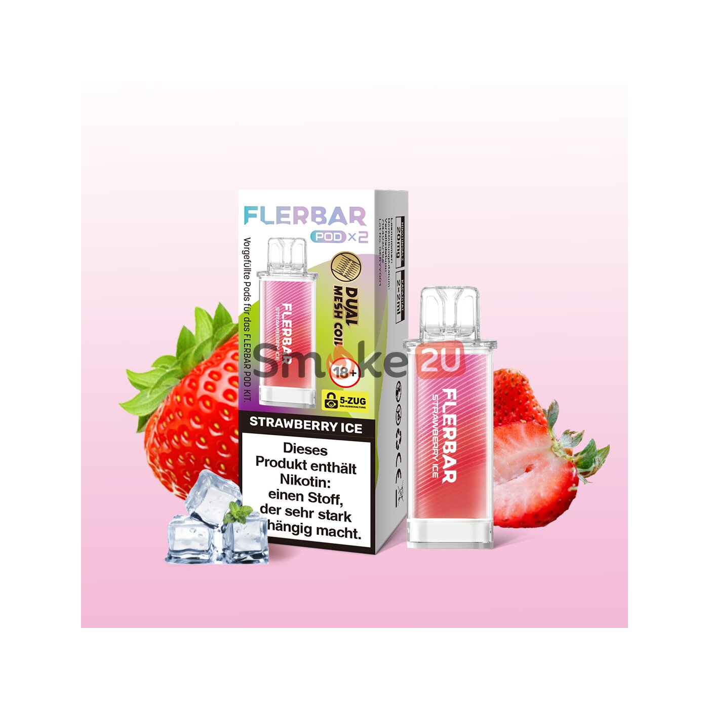 Flerbar Pod (2er Pack) Strawberry Ice