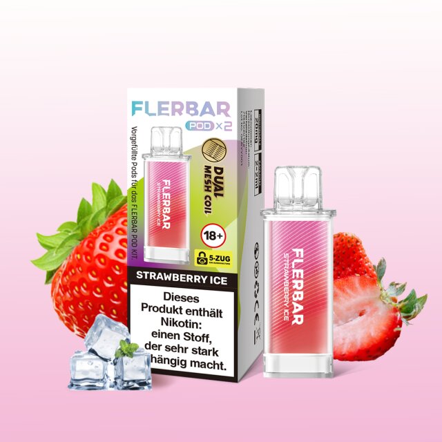 Flerbar Pod (2er Pack) - Strawberry Ice