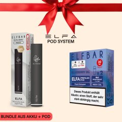 ELFBAR Akku & Pod Starter Set (Bundle) Black Blueberry (2er Pack)