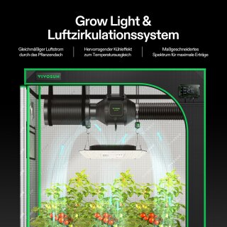 VIVOSUN Growbox Komplettset - 80 x 80 x 180 cm 150 Watt