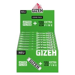 BLACK KSS + Active Filter | Mit Magnetverschluss - 16er Pack je 34 Blättchen + 16 Filter Tips