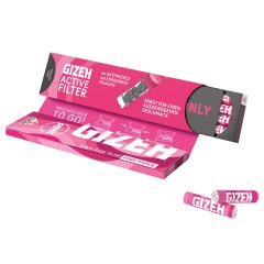 PINK KSS + Active Filter | Mit Magnetverschluss - 16er Pack je 34 Pinke Blättchen + 16 Filter Tips