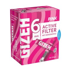 Pink Active Filter 6mm - 10er Pack je 34 Filter Tips