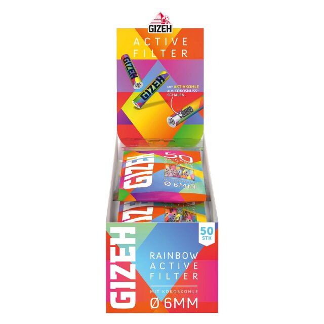 Rainbow Active Filter 6mm - 10er Pack je 50 Filter Tips
