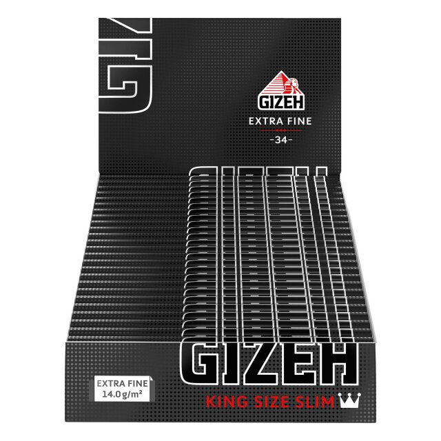 BLACK King Size Slim | Mit Magnetverschluss - 25er Pack je 34 Blättchen