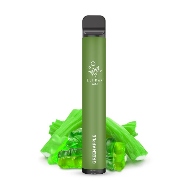 ELFBAR 600 Vape (Nikotin) - Green Apple