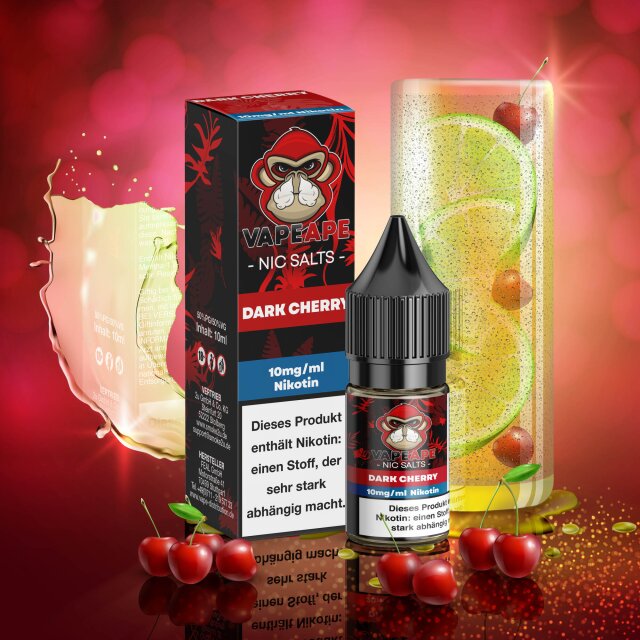 VapeApe Liquid 10ml - Dark Cherry 10mg