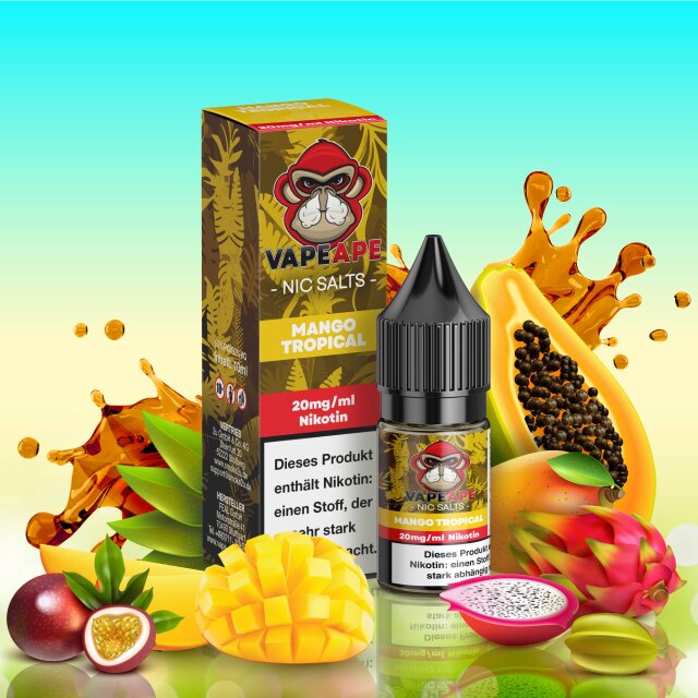 VapeApe Liquid 10ml - Mango Tropical 20mg