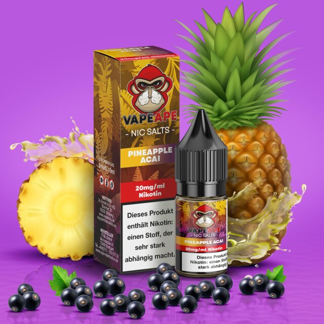 VapeApe Liquid 10ml - Pineapple Acai 20mg