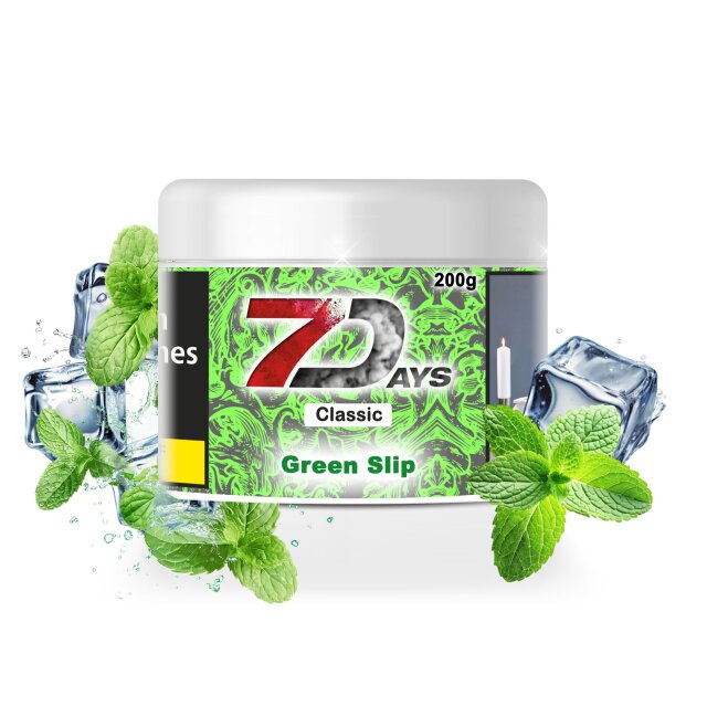 7 Days Shisha Tabak 200g - Green Slip