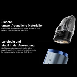 ELFBAR ELFX Leerpod 2ml (3er Pack) - 0.6 Ohm