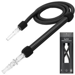 Luna Shisha Tradi Schlauch Kunstleder - Schwarz