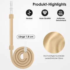 Luna Shisha Tradi Schlauch Kunstleder - Beige