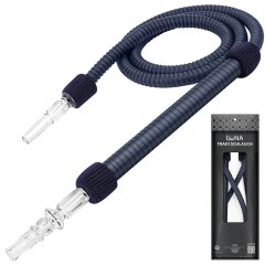 Luna Shisha Tradi Schlauch Kunstleder - Dunkelblau