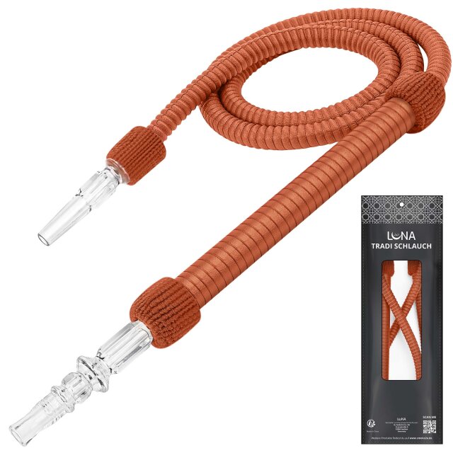 Luna Shisha Tradi Schlauch Kunstleder - Orange