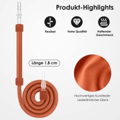 Luna Shisha Tradi Schlauch Kunstleder - Orange