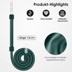 Luna Shisha Tradi Schlauch Kunstleder - Dunkelgrün
