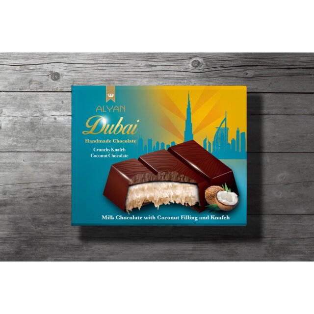 Alyan Dubai Schokolade 100g - mit Kokoscreme