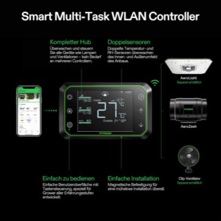 VIVOSUN Smart Luftfiltration AeroZesh S8 + Smart Controller E42A