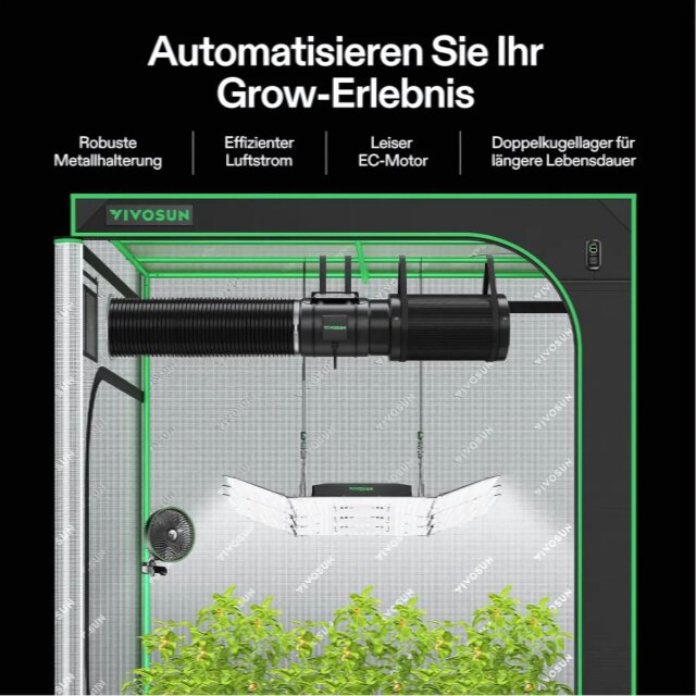 VIVOSUN Smart Luftfiltration AeroZesh S8 + Speed Controller E12