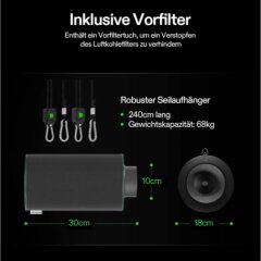 VIVOSUN Aktivkohlefilter 10cm
