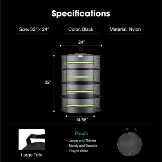 VIVOSUN Netz-Trockenständer 4-Lagig