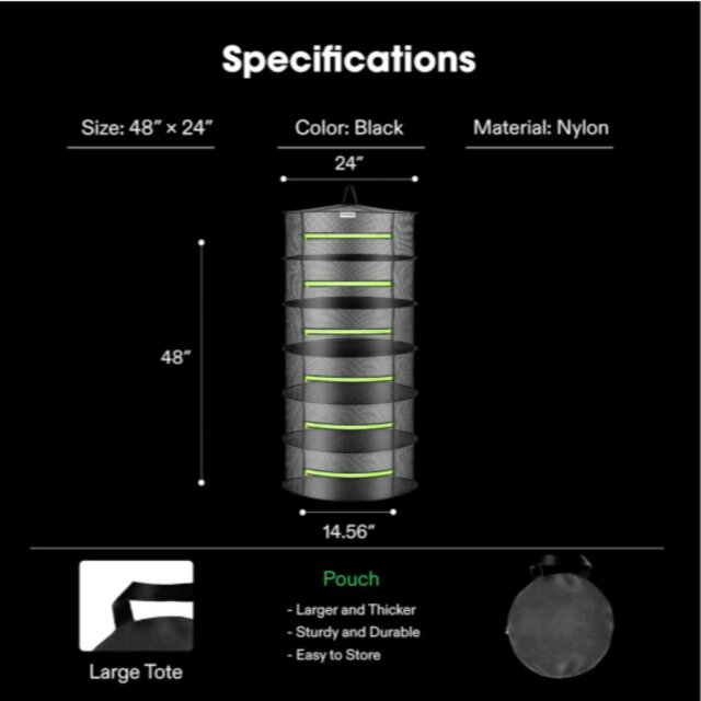 VIVOSUN Netz-Trockenständer 6-Lagig