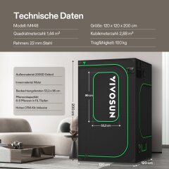 VIVOSUN Grow Tent Pro 120x120x200cm