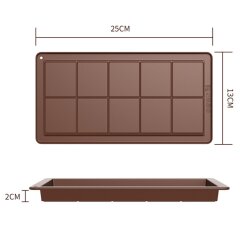 2 Schokoladenform Silikon mit Teigschaber - Braun