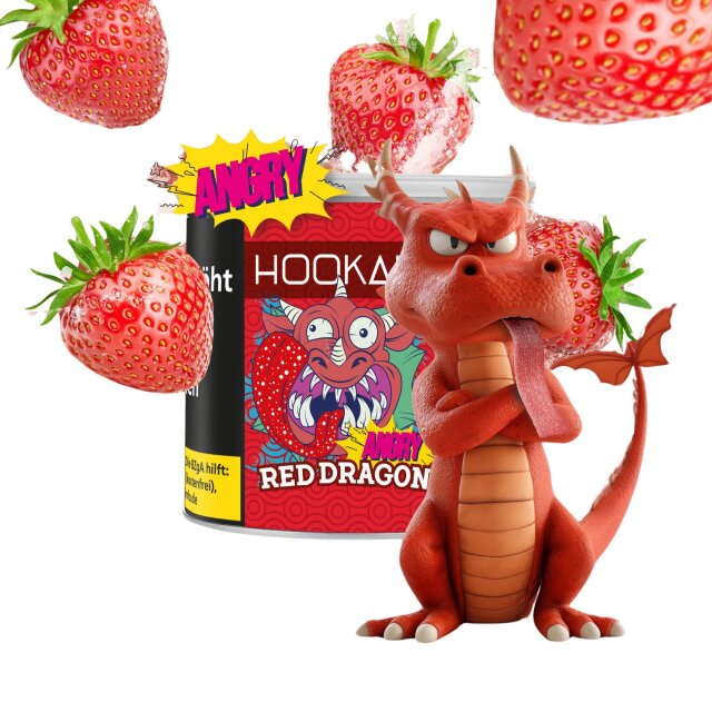 HOOKAIN Shisha Tabak 200g - Angry Red Dragon (T&T)