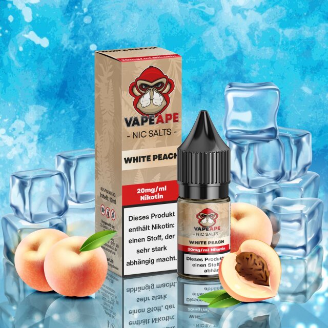 VapeApe Liquid 10ml - White Peach 20mg