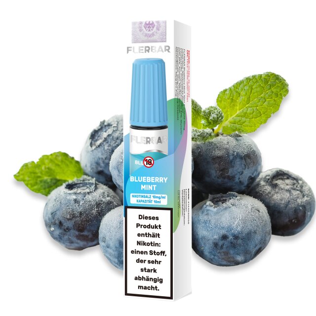 Flerbar Liquid 10ml - Blueberry Mint 10mg