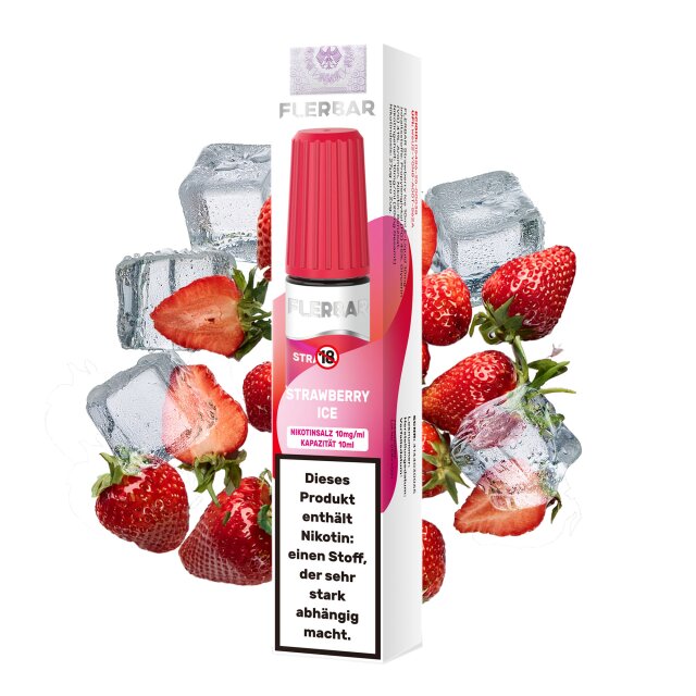 Flerbar Liquid 10ml - Strawberry Ice 10mg