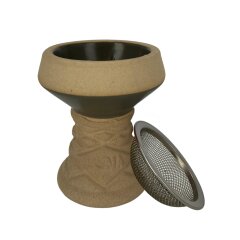 Luna - Steinkopf mit Sieb - Weiß / Grau