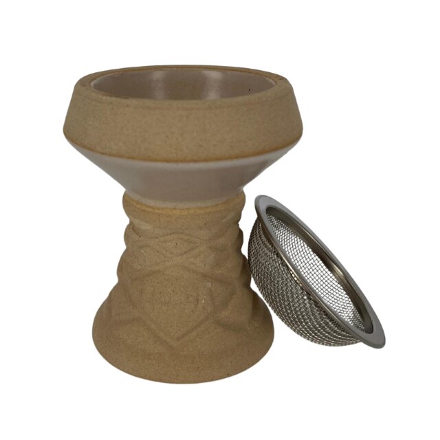 Luna - Steinkopf mit Sieb - Weiß / Weiß