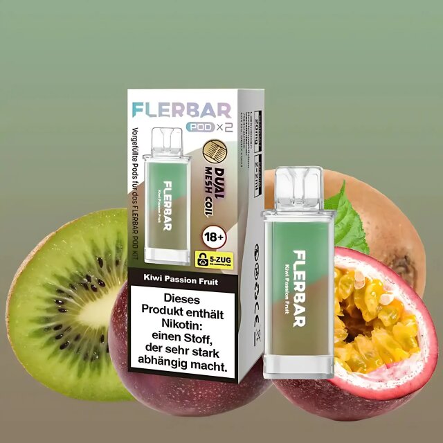 Flerbar Pod (2er Pack) - Kiwi Passion Fruit