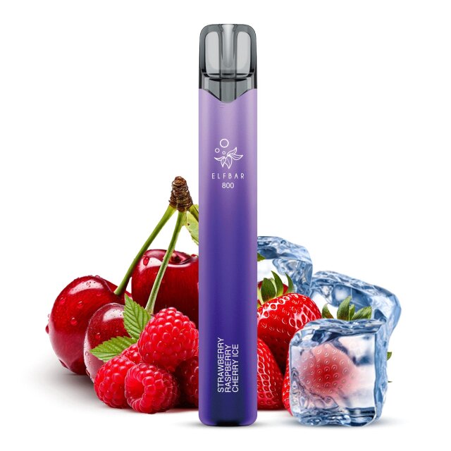 ELFBAR 800 (Nikotin) - Strawberry Raspberry Cherry Ice