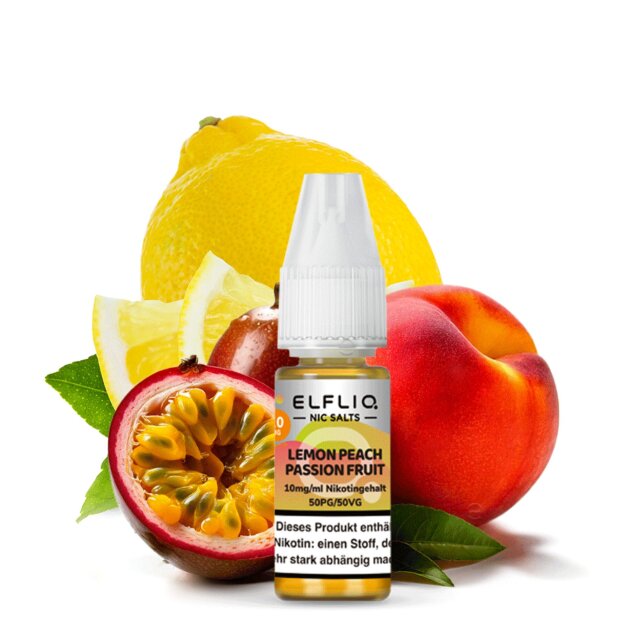 ELFBAR ELFLIQ 10ml - Lemon Peach Passionfruit 10mg