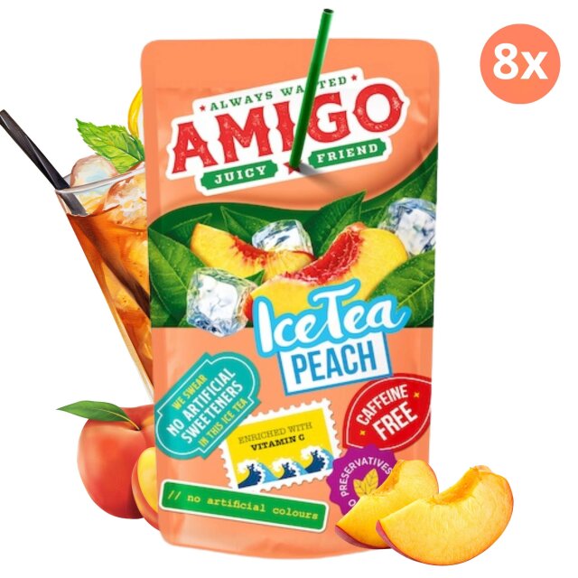 Amigo Softdrink 8x200ml - IceTea Peach