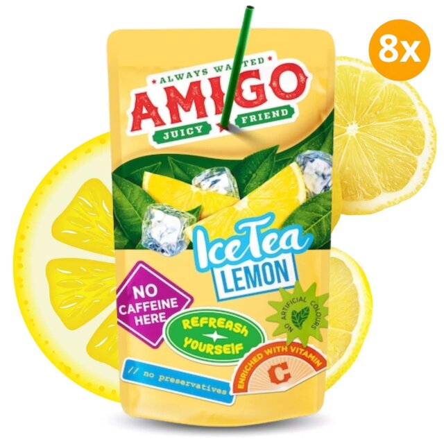 Amigo Softdrink 8x200ml - IceTea Lemon