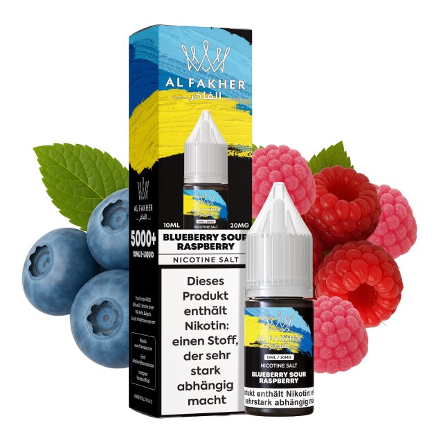 Al Fakher Liquid 10ml - Blueberry Sour Raspberry 20mg
