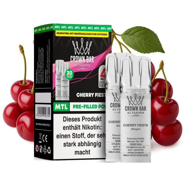 Al Fakher Pod (2er Pack) - Cherry Fiesta 20mg (MTL)