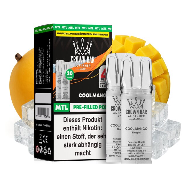 Al Fakher Pod (2er Pack) - Cool Mango 20mg (MTL)