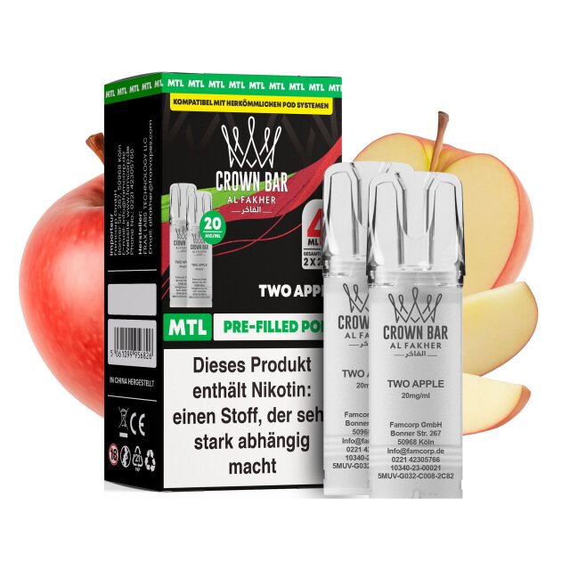 Al Fakher Pod (2er Pack) - Two Apple 20mg (MTL)