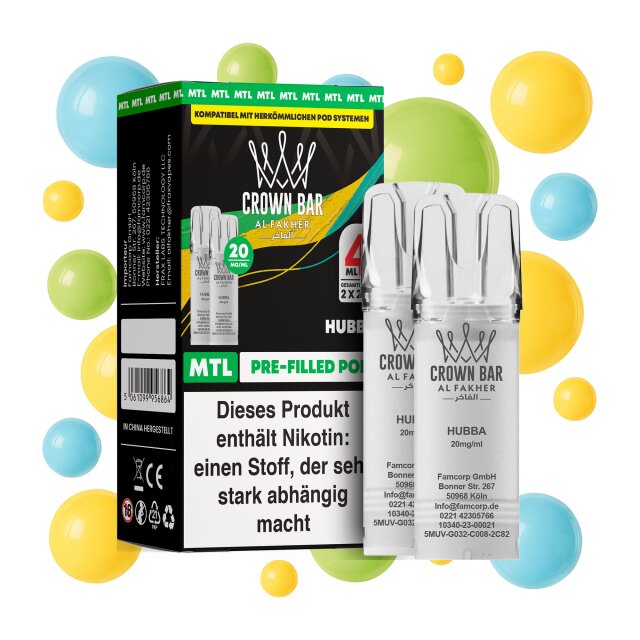 Al Fakher Pod (2er Pack) - Hubba 20mg (MTL)