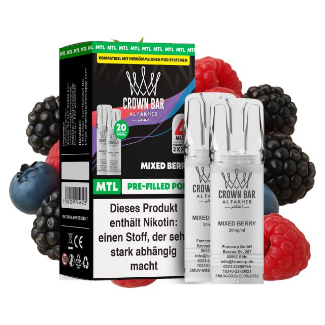 Al Fakher Pod (2er Pack) - Mixed Berry 20mg (MTL)