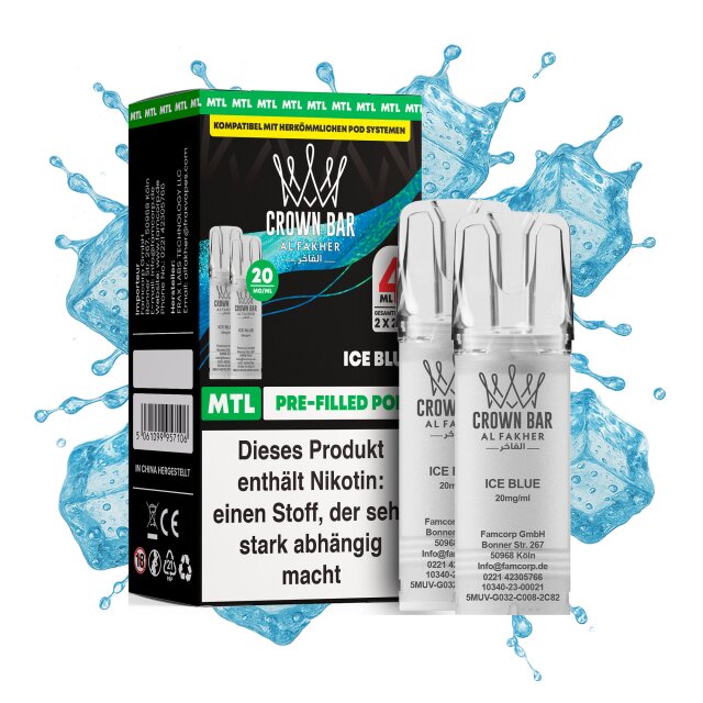 Al Fakher Pod (2er Pack) - Ice Blue 20mg (MTL)